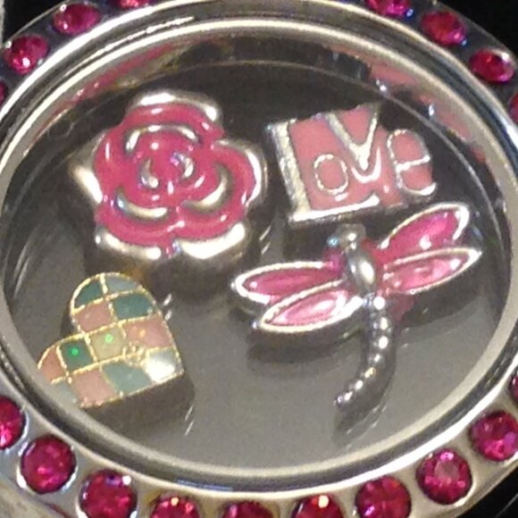 Floating Jewelry Bracelet with four floating charms - Picture 1 of 4